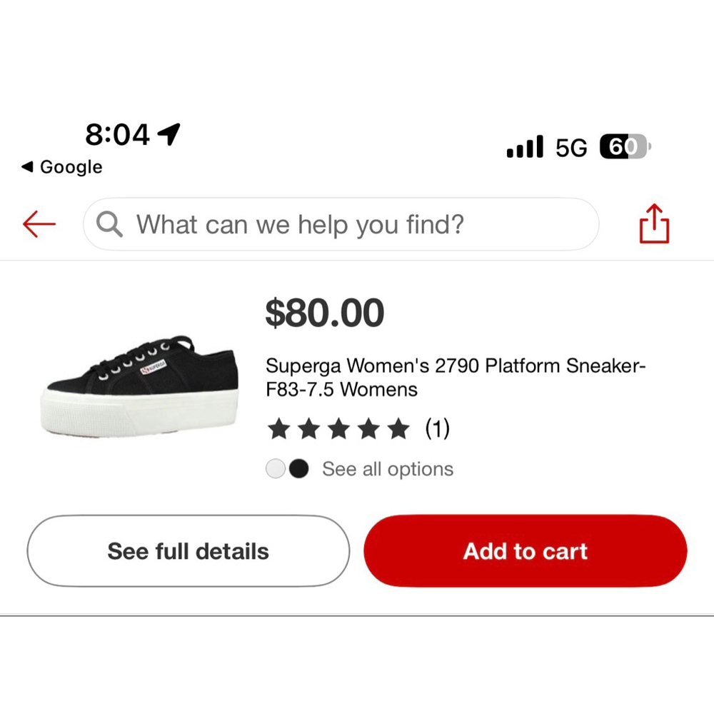 SUPERGA Black Canvas Platform Fashion Sneakers Womens Size 7, Mens Size 5.5 - Picture 13 of 13
